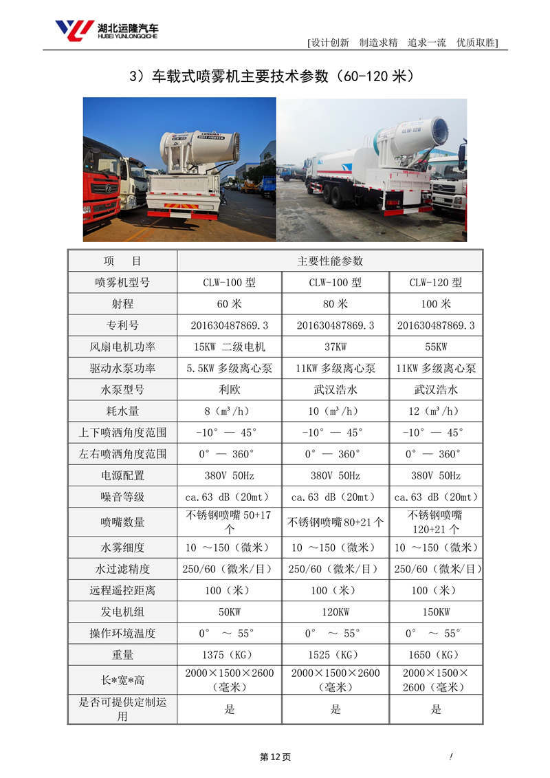 16噸東風(fēng)T5多功能抑塵車資料（圓罐、60-120米霧炮）(圖6)